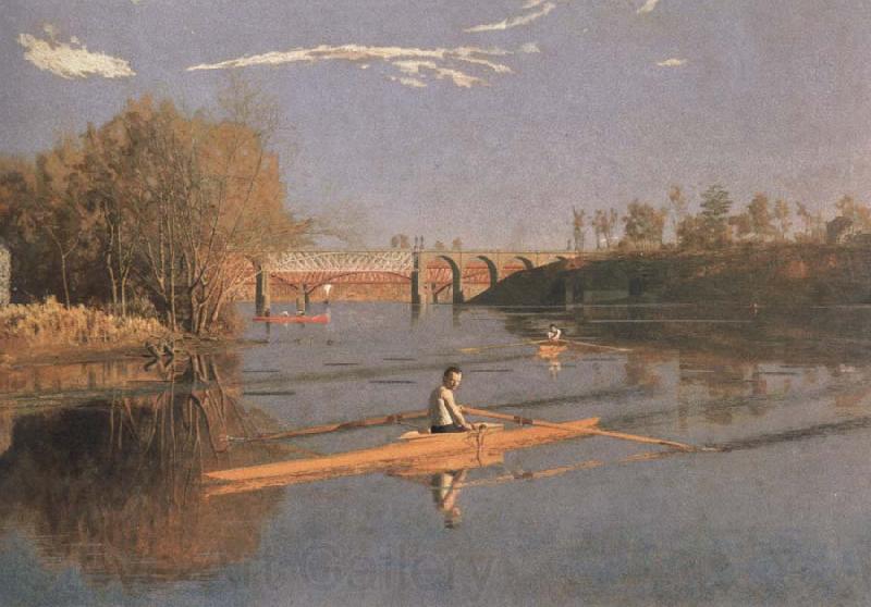 Thomas Eakins max schmitt in a single scull Germany oil painting art